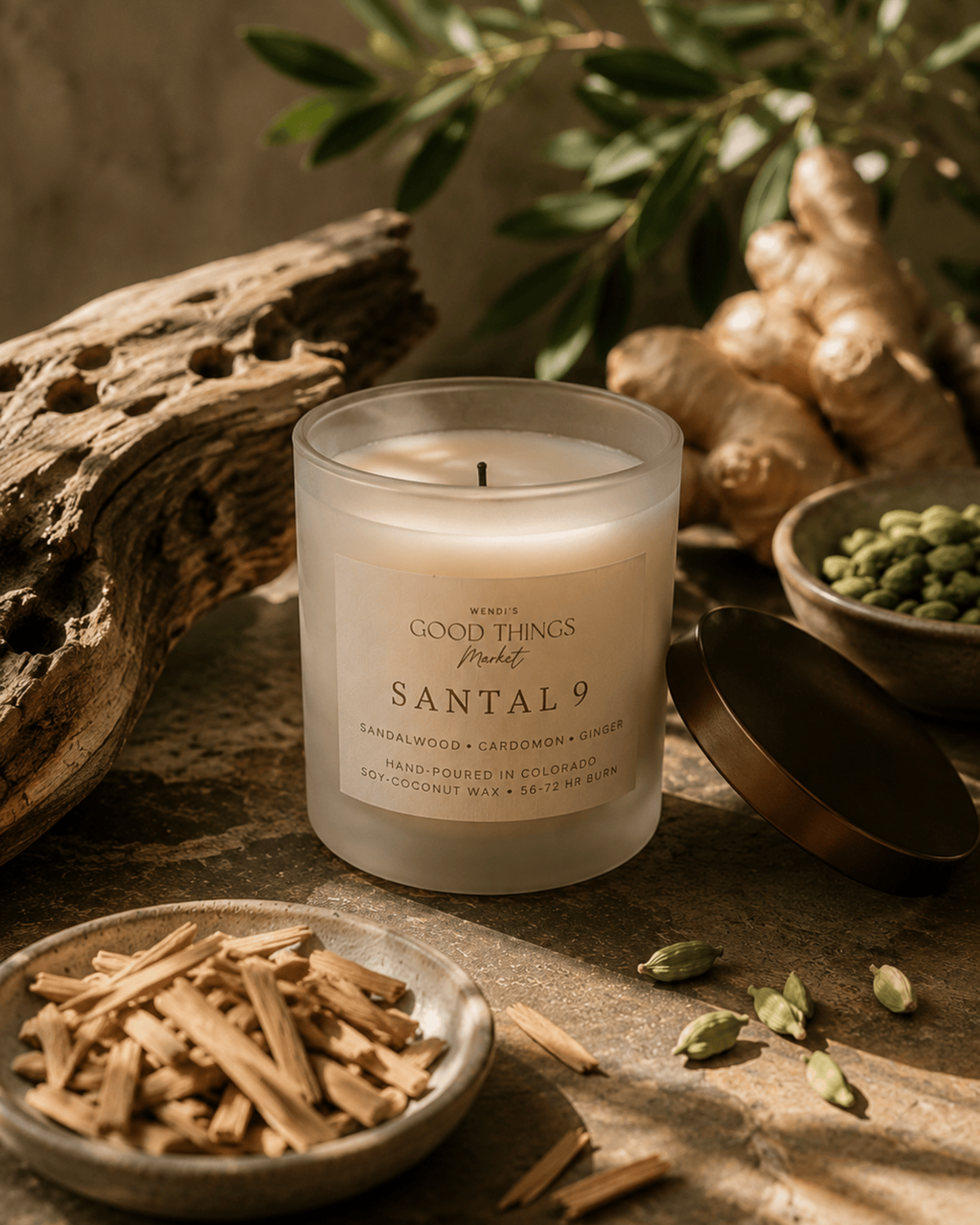 greenhouse candle thyme cucumber and melon
