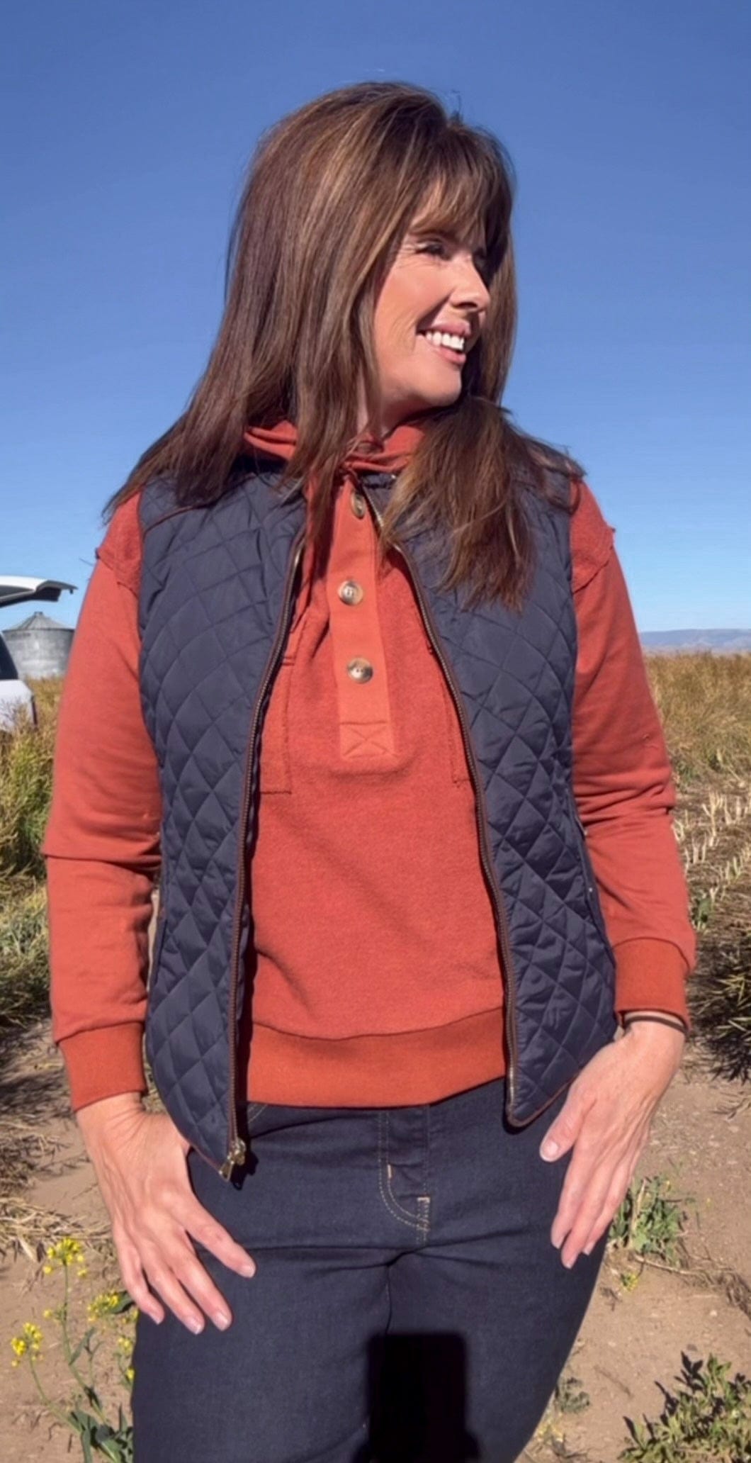 Copper Button-up Hoodie