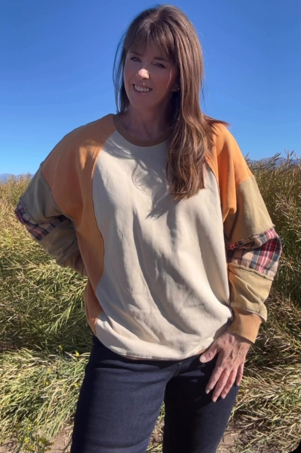 The Briarton Sweater -  A Playful Patchwork of Fall Color