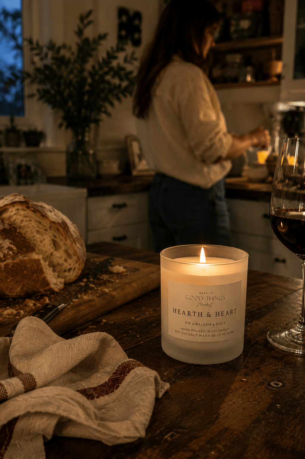 Wendi's Market Hearth and Heart Candle
