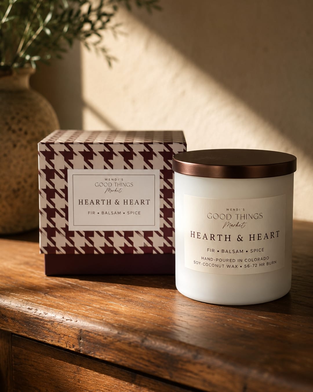Wendi's Market Hearth and Heart Candle
