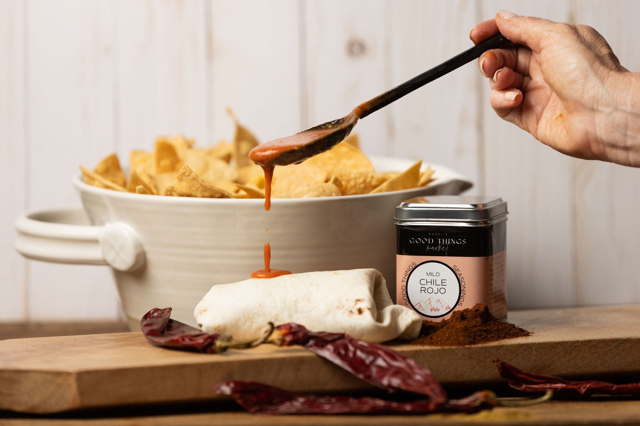 chile rojo seasoning sauce, Wendi's Good Things Market