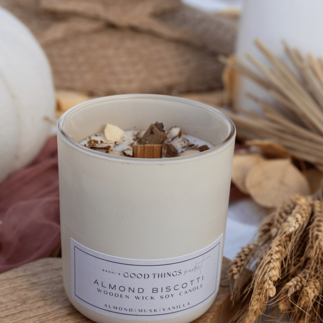 wooden wick soy candle