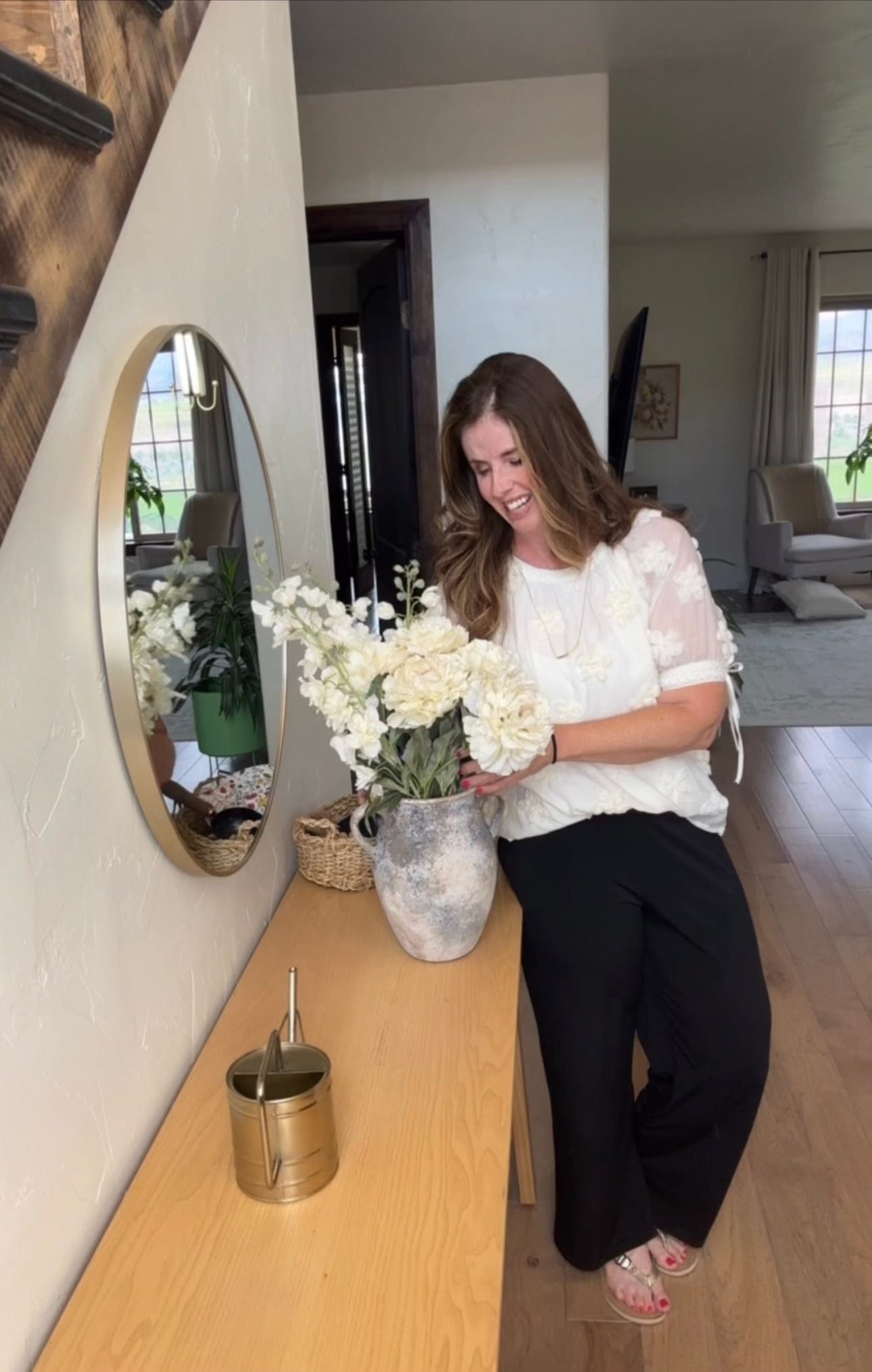 Bramblegate Blouse – Cream Embroidered Feminine Top