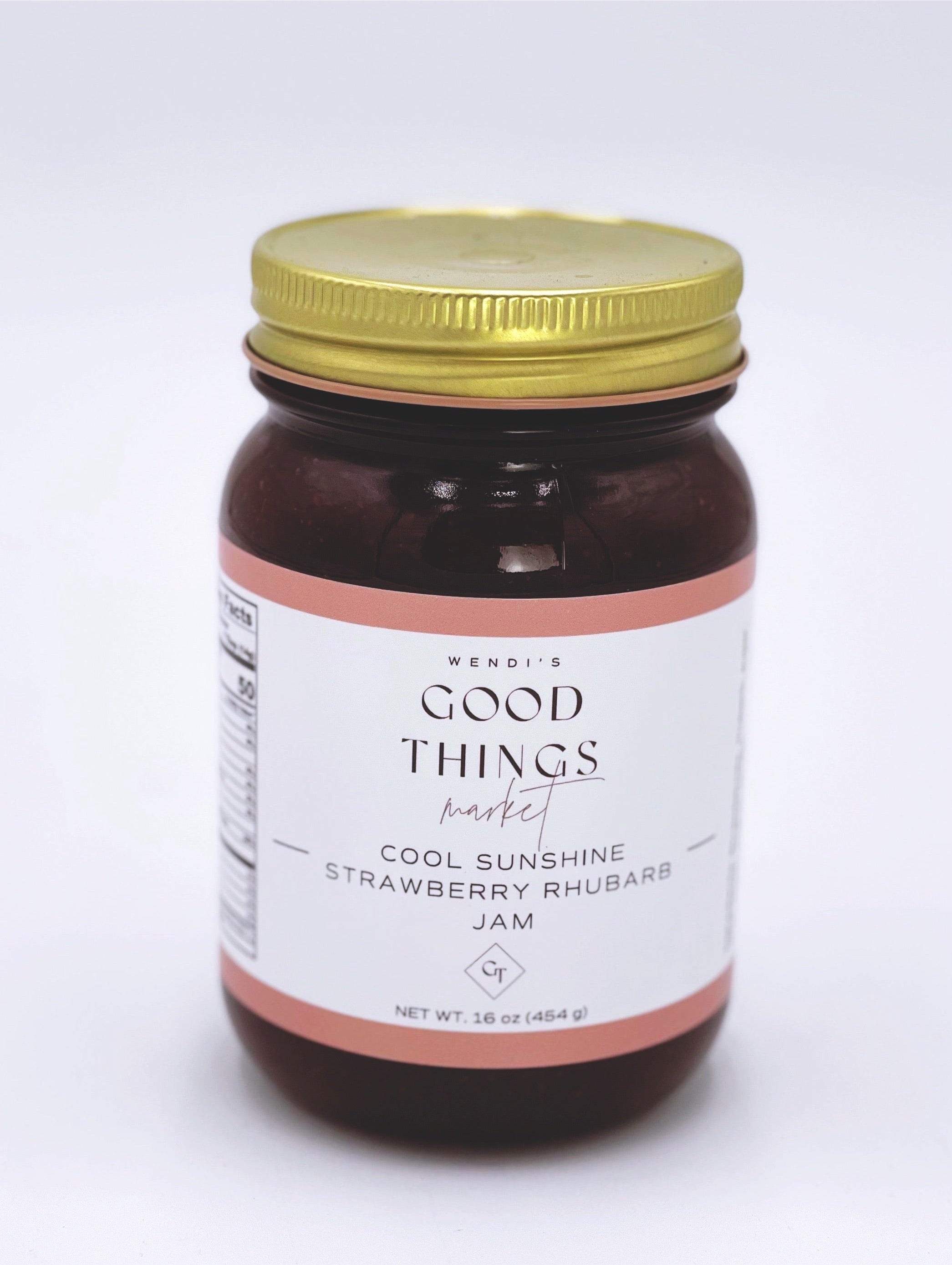 small batch strawberry rhubarb jam, wendi's good things market