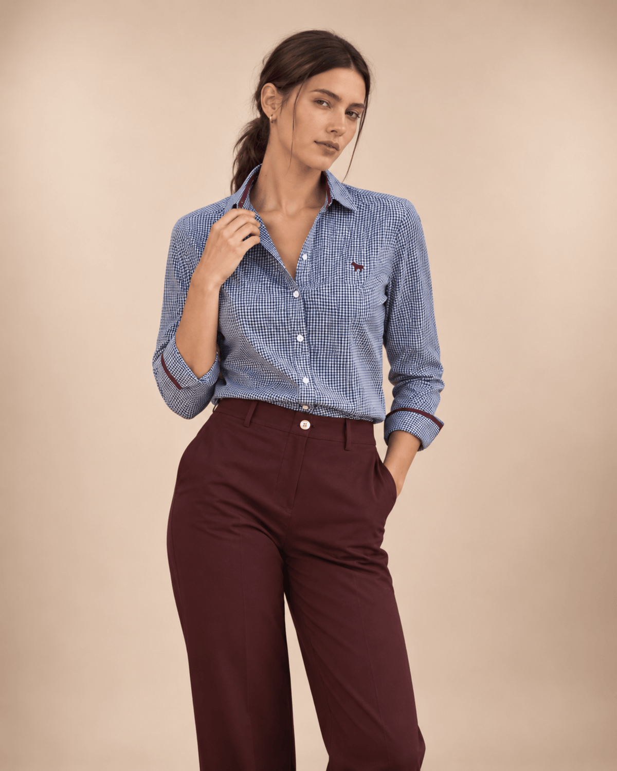 Icon Gingham Button-Up