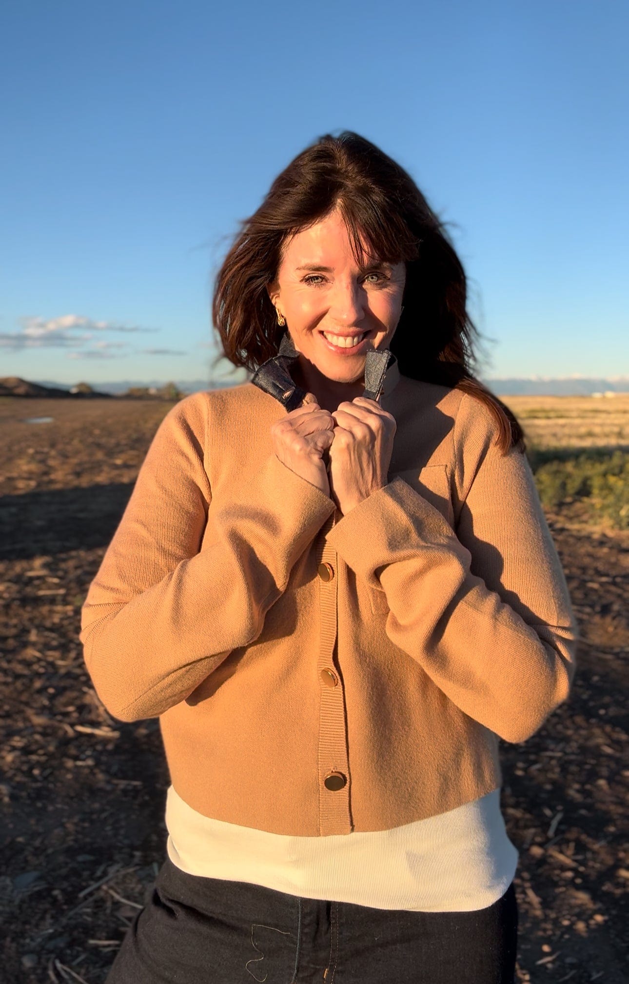 Manor Cardigan in Chestnut - The Atelier Collection