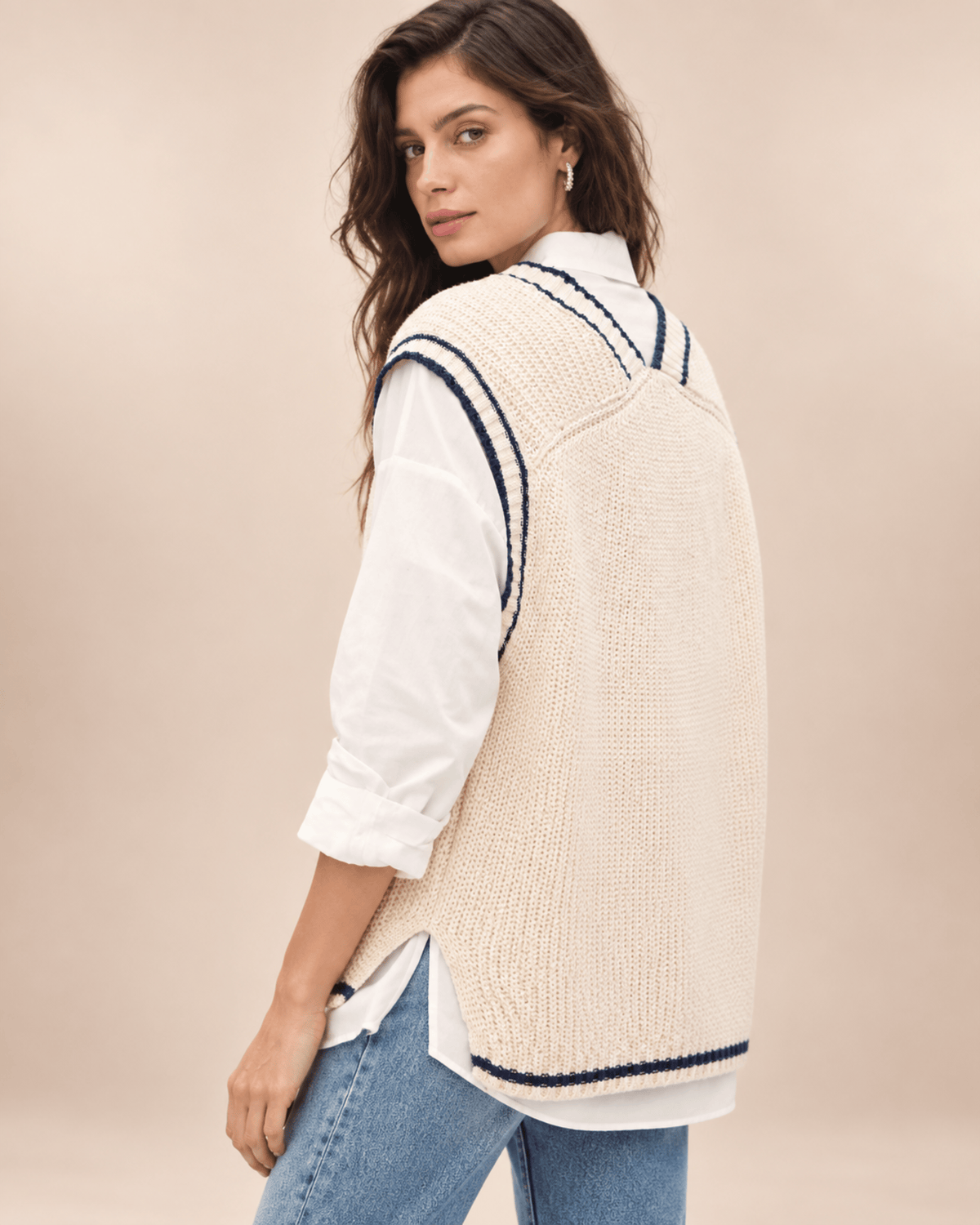 Varsity Vest – Natural