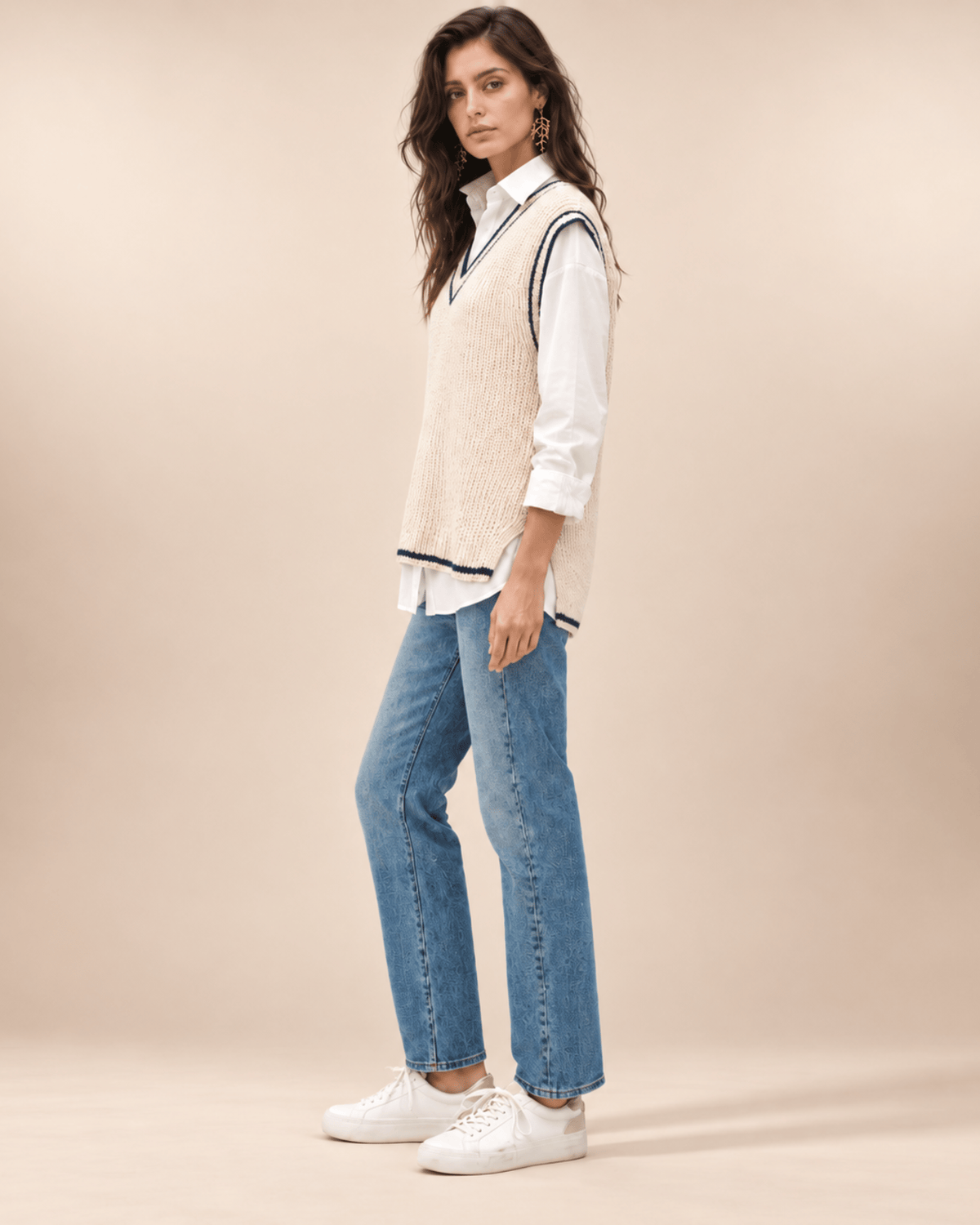 Varsity Vest – Natural
