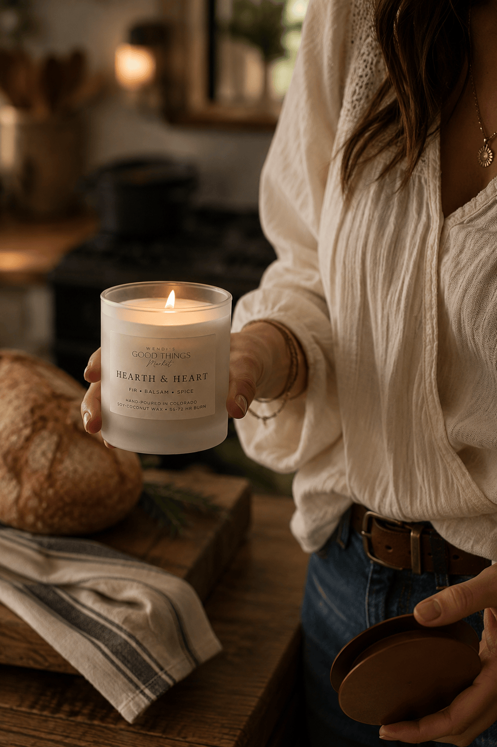 Wendi's Market Hearth and Heart Candle