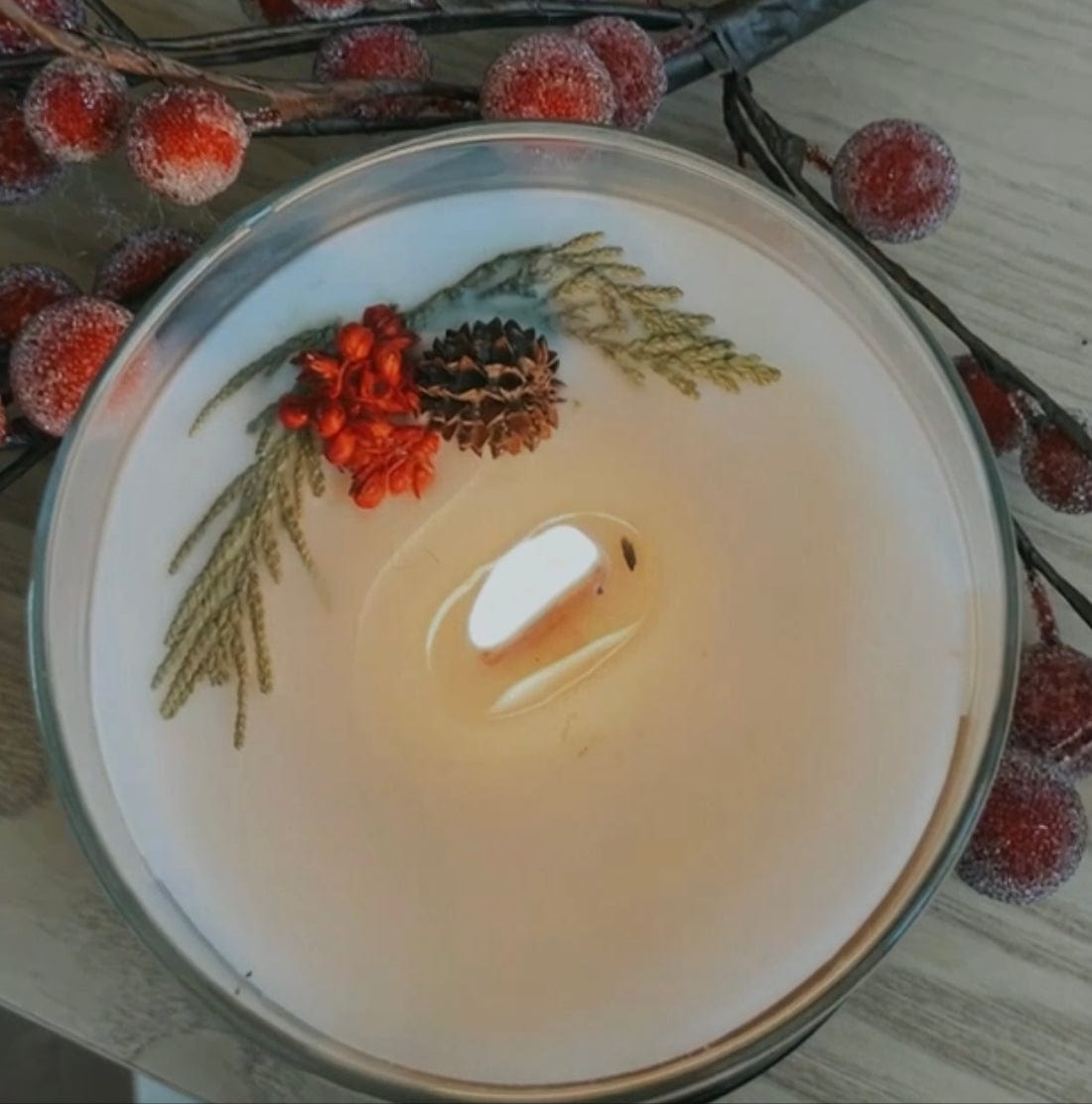 wooden wick soy candle