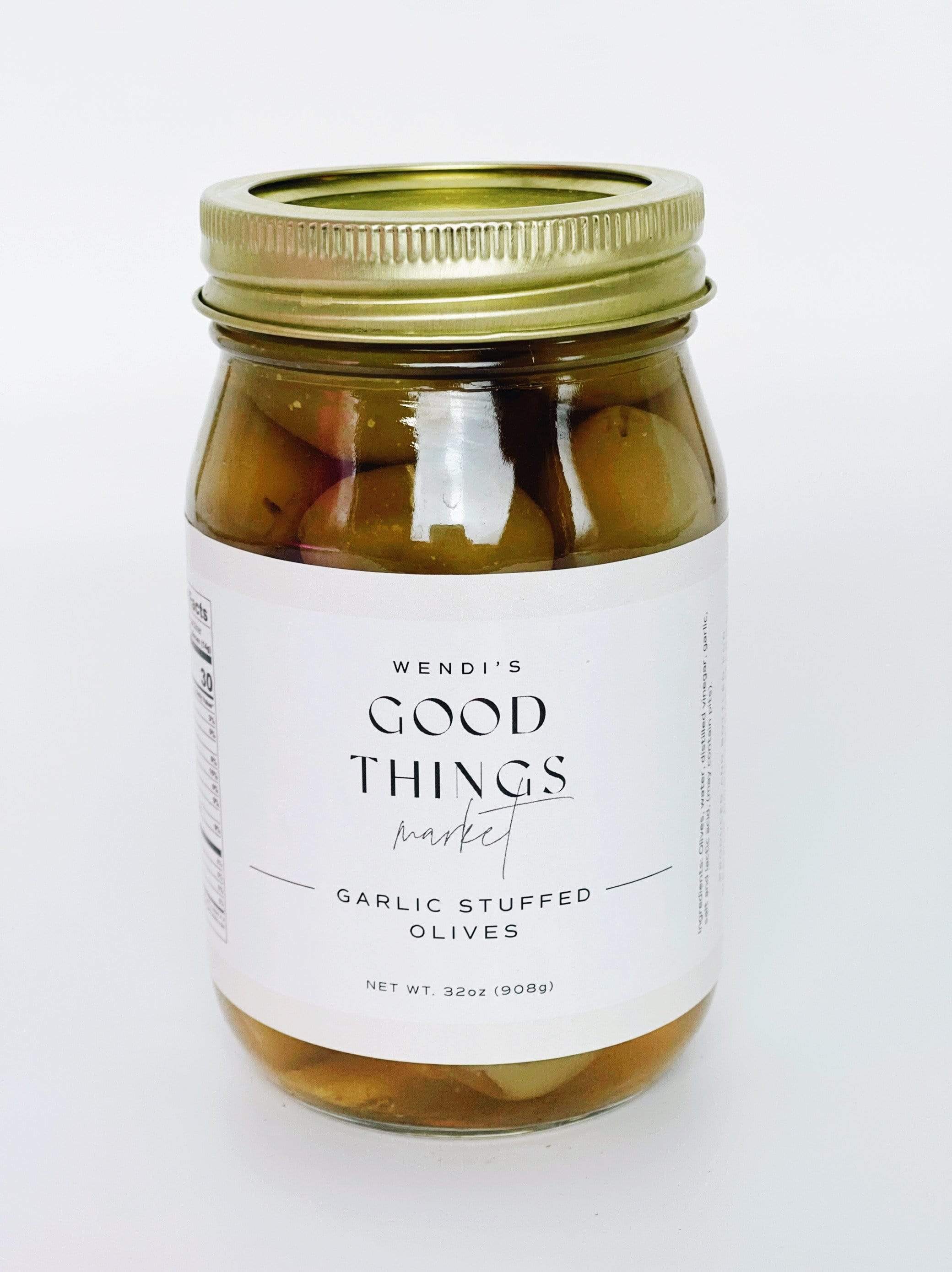 Garlic Stuffed Olives-[variant_title]-Wendi's Good Things Market