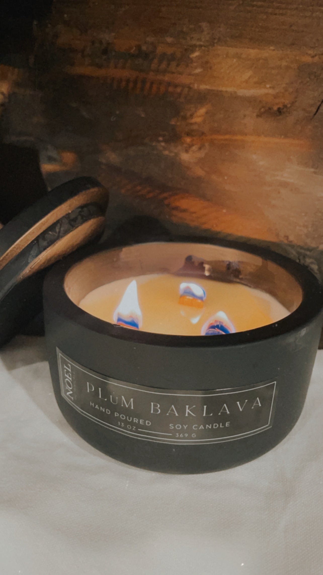 Plum Baklava Cement Candle-[variant_title]-Wendi's Good Things Market